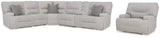 Acklen Place 6-Piece Power Reclining Sectional and Power Recliner