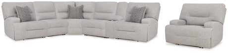 Furniture City Houma - Ashley Furniture - Acklen Place 6-Piece Power Reclining Sectional and Power Recliner - 6-Piece Power Reclining Sectional and Power Recliner - 93605S8