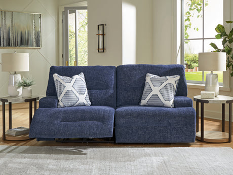 Furniture City Houma - Ashley Furniture - Acklen Place 2-Piece Power Reclining Sectional - 2-Piece Power Reclining Sectional / Navy - 93607S16