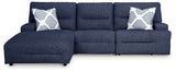 Furniture City Houma - Ashley Furniture - Acklen Place 3-Piece Power Reclining Sectional - 3-Piece Power Reclining Sectional / Navy - 93607S7
