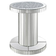 Furniture City Houma - Coaster - Dorielle Round Mirrored Acrylic Crystal Side Table Silver - 936125