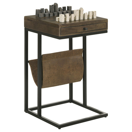 Furniture City Houma - Coaster - Chessie 1-drawer Side Table With Leatherette Sling Tobacco - 936135