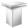 Furniture City Houma - Coaster - Elora Square Mirrored Accent Side Table Silver - 936137
