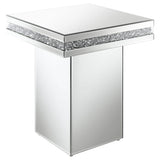 Furniture City Houma - Coaster - Elora Square Mirrored Accent Side Table Silver - 936137