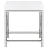 Eliza Vanity Set with Lighting & Stool White and Chrome