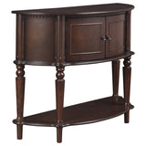 Furniture City Houma - Coaster - Brenda 2-door Demilune Wood Entryway Console Table Brown - 950059