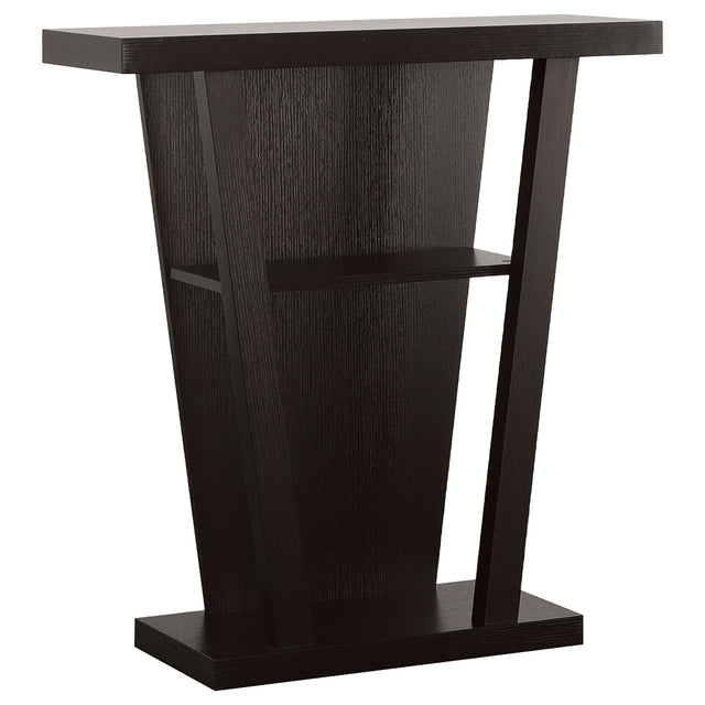 Furniture City Houma - Coaster - Evanna 2-shelf Engineered Wood Console Table Cappuccino - 950136