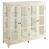 Furniture City Houma - Coaster - Sable 4-door Wood Accent Storage Display Cabinet Off White - 950306