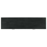 Borman 4-door Wood Accent Cabinet Walnut and Black