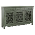 Furniture City Houma - Coaster - Madeline 3-drawer Scrollwork Accent Cabinet Antique Green - 950357