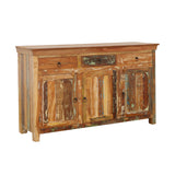 Furniture City Houma - Coaster - Harper 3-door Solid Reclaimed Wood Accent Cabinet Brown - 950367