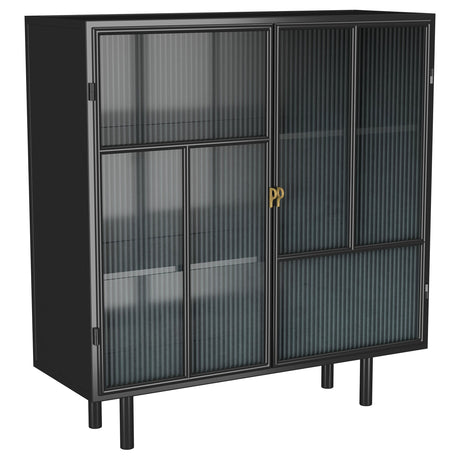 Furniture City Houma - Coaster - Dalia 2-door Accent Storage Cabinet with Shelving Black - 950385