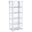 Furniture City Houma - Coaster - Aero 5-shelf Display Curio Cabinet with LED Lighting White - 950399