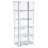 Furniture City Houma - Coaster - Aero 5-shelf Display Curio Cabinet with LED Lighting White - 950399