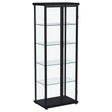 Furniture City Houma - Coaster - Aero 4-shelf Display Curio Cabinet with LED Lighting Black - 950400