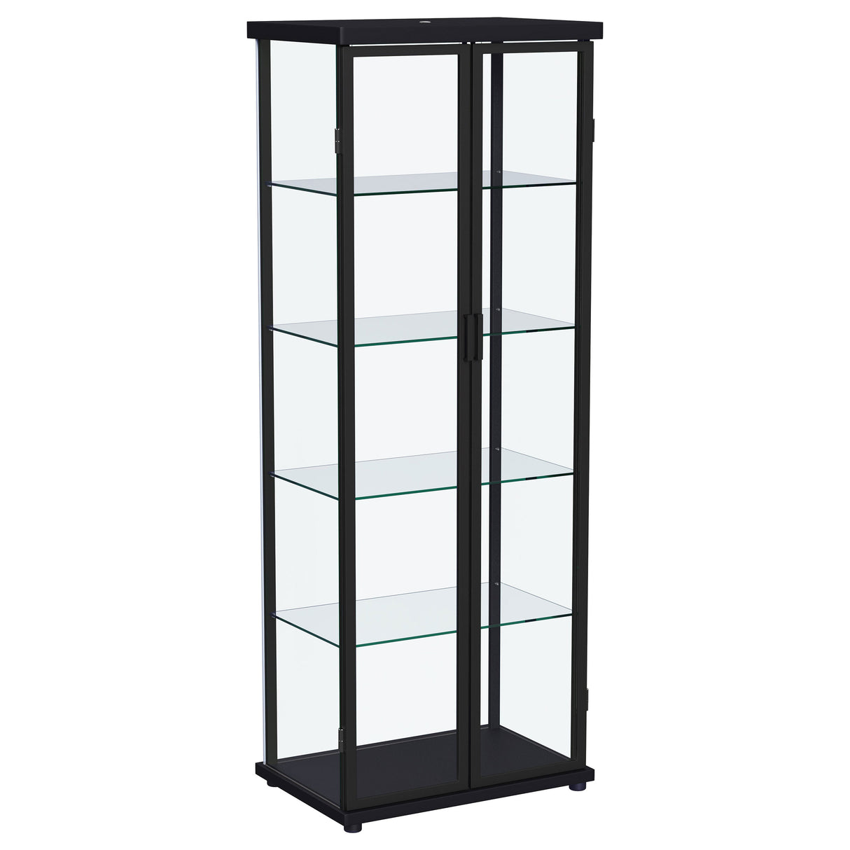 Furniture City Houma - Coaster - Aero 4-shelf Display Curio Cabinet with LED Lighting Black - 950400