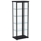 Furniture City Houma - Coaster - Aero 4-shelf Display Curio Cabinet with LED Lighting Black - 950400