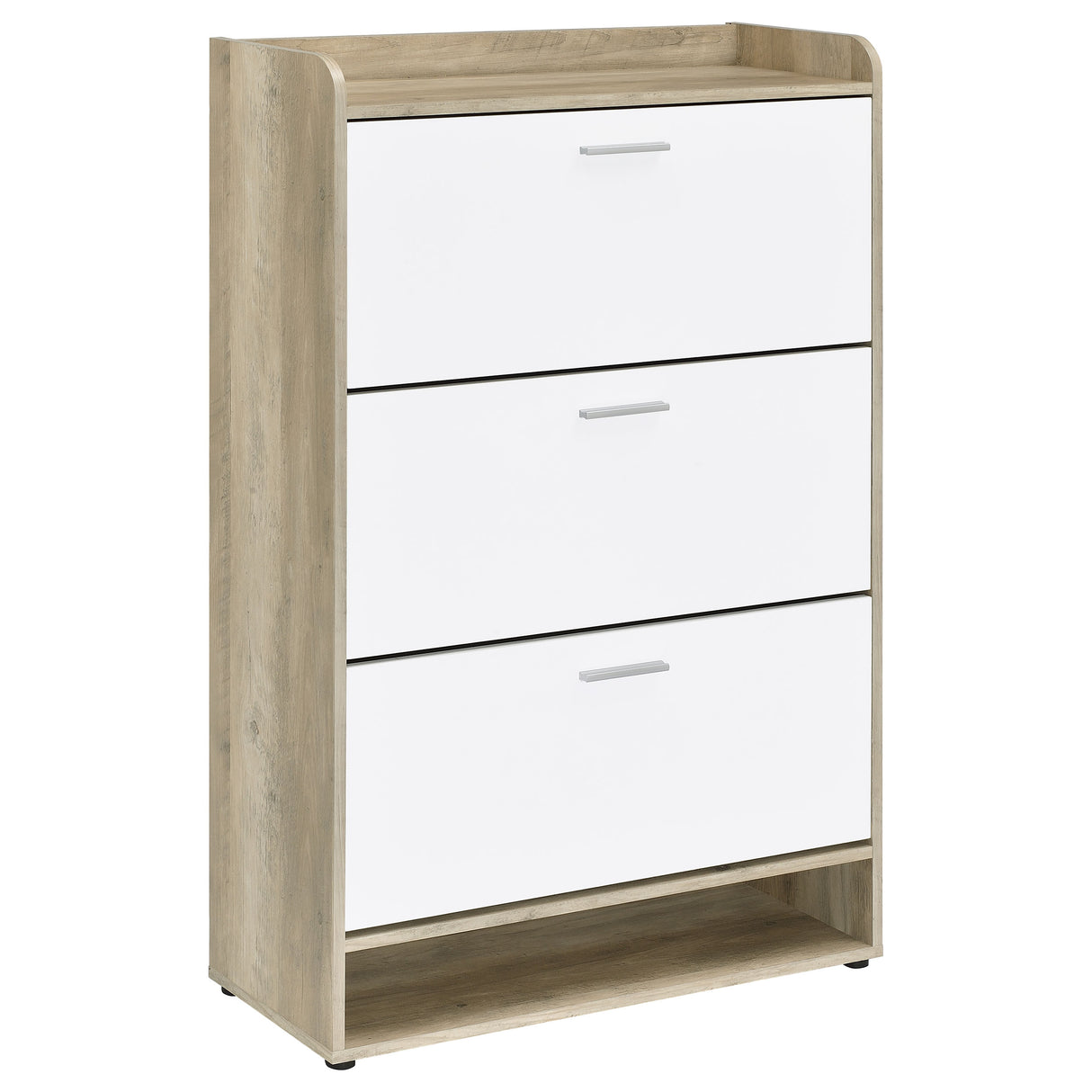 Furniture City Houma - Coaster - Denia 3-tier Engineered Wood Shoe Cabinet White - 950403