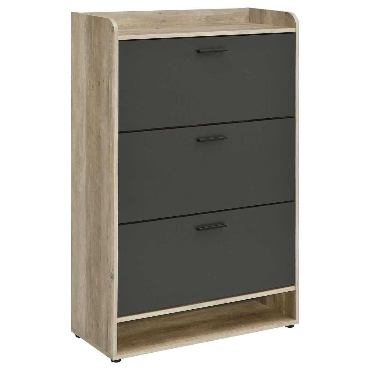 Furniture City Houma - Coaster - Denia 3-tier Engineered Wood Shoe Cabinet Grey - 950404