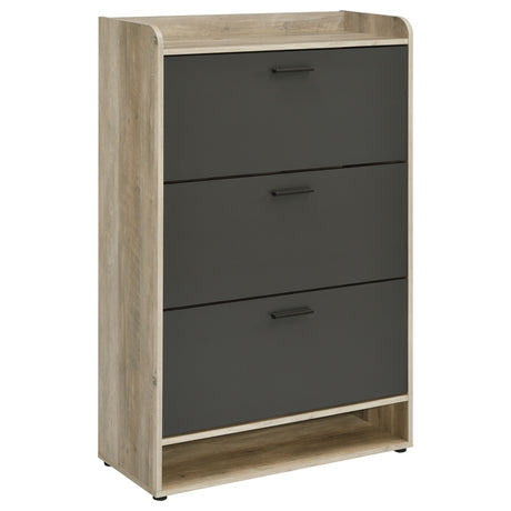 Furniture City Houma - Coaster - Denia 3-tier Engineered Wood Shoe Cabinet Grey - 950404