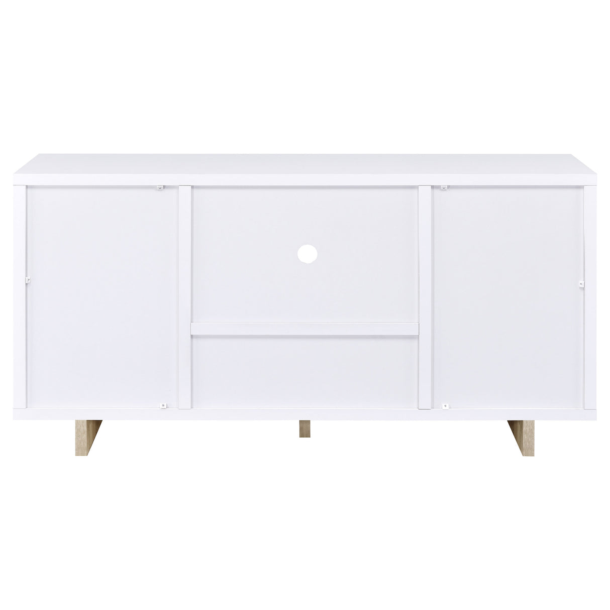 Dalton 2-door Storage Cabinet White and Distressed Pine