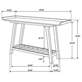 Ornelas 46-inch Console Table with Slatted Shelf Mango Brown