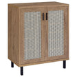 Furniture City Houma - Coaster - Teller 2-door Shoe Storage Cabinet Natural Oak - 950421