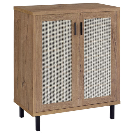 Furniture City Houma - Coaster - Teller 2-door Shoe Storage Cabinet Natural Oak - 950421