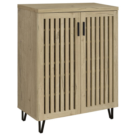 Furniture City Houma - Coaster - Brixton 2-door Entryway Shoe Storage Cabinets White Oak - 950424