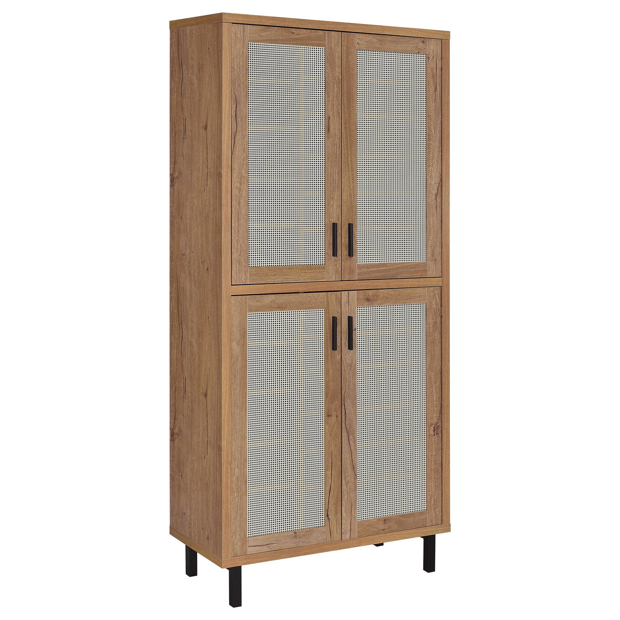 Furniture City Houma - Coaster - Teller 80-inch 4-door Tall Shoe Storage Cabinet Natural Oak - 950440
