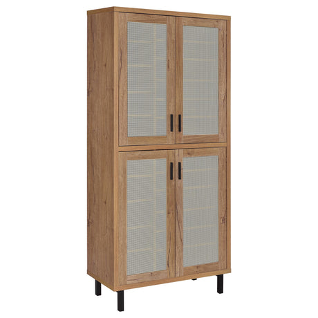 Furniture City Houma - Coaster - Teller 80-inch 4-door Tall Shoe Storage Cabinet Natural Oak - 950440