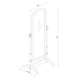 Cabot Wood Adjustable Full Length Cheval Mirror Black