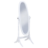 Furniture City Houma - Coaster - Foyet Wood Adjustable Full Length Cheval Mirror White - 950802