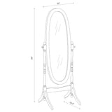 Foyet Wood Adjustable Full Length Cheval Mirror White