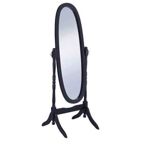 Furniture City Houma - Coaster - Foyet Wood Adjustable Full Length Cheval Mirror Black - 950803