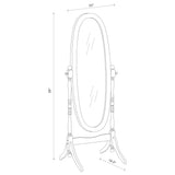 Foyet Wood Adjustable Full Length Cheval Mirror Black