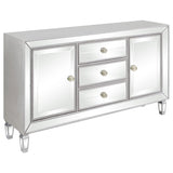 Furniture City Houma - Coaster - Leticia 3-drawer Mirrored Storage Accent Cabinet Silver - 950825