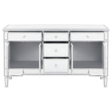 Duchess 5-drawer Mirrored Storage Accent Cabinet Silver