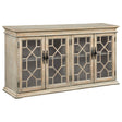 Furniture City Houma - Coaster - Kiara 4-door Wood Lattice Storage Accent Cabinet Light Honey - 950858