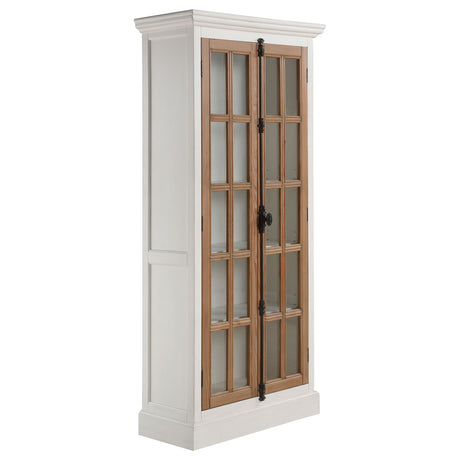 Furniture City Houma - Coaster - Tammi 2-door Wood Tall Cabinet Distressed White and Brown - 950965