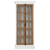 Tammi 2-door Wood Tall Cabinet Distressed White and Brown