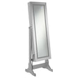 Furniture City Houma - Coaster - Moore Cheval Mirror with Jewelry Storage Silver - 951017