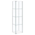 Furniture City Houma - Coaster - Bellatrix 4-shelf Clear Glass Curio Cabinet White - 951072