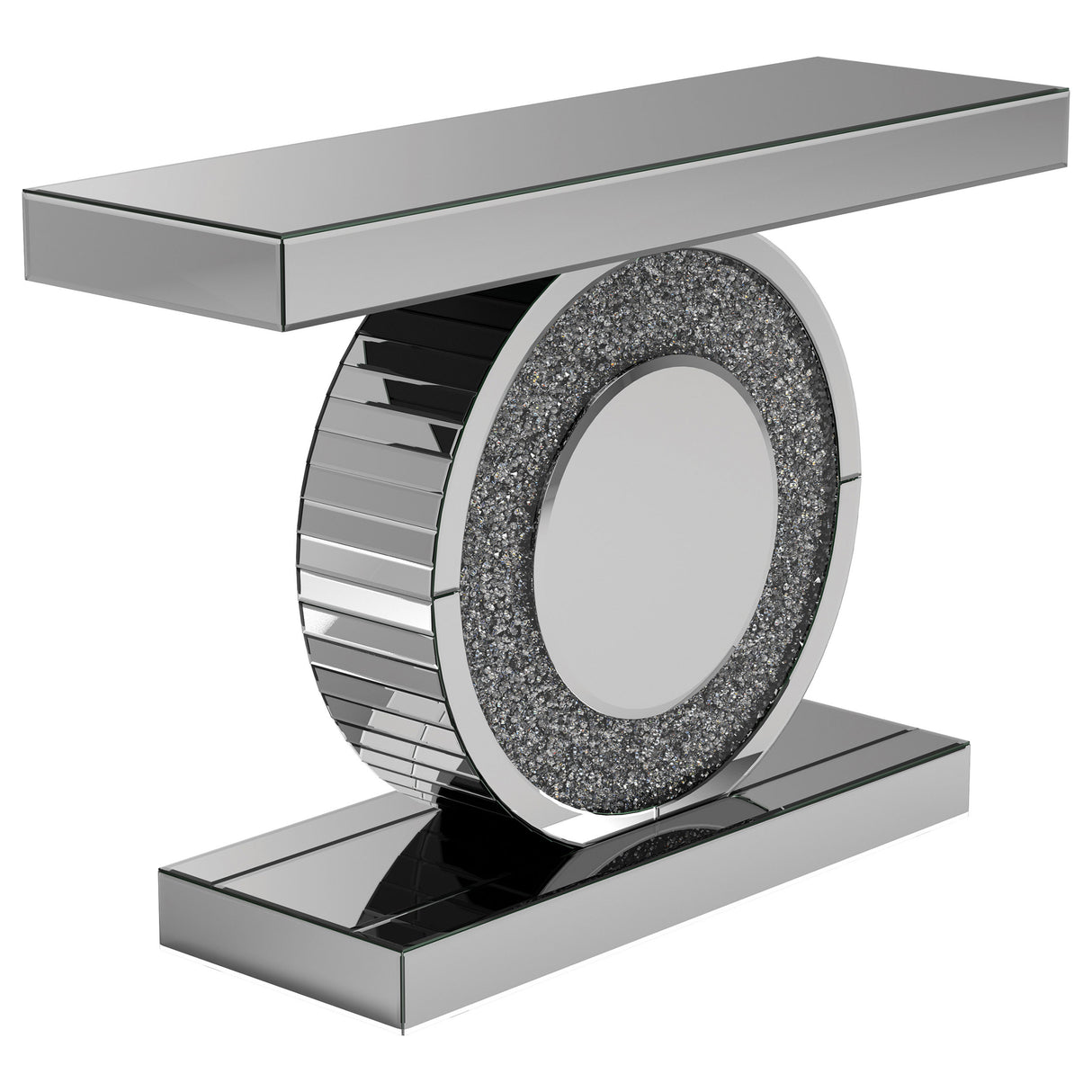 Furniture City Houma - Coaster - Bergenia LED Mirrored Entryway Sofa Console Table Silver - 951745