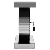 Bergenia LED Mirrored Entryway Sofa Console Table Silver