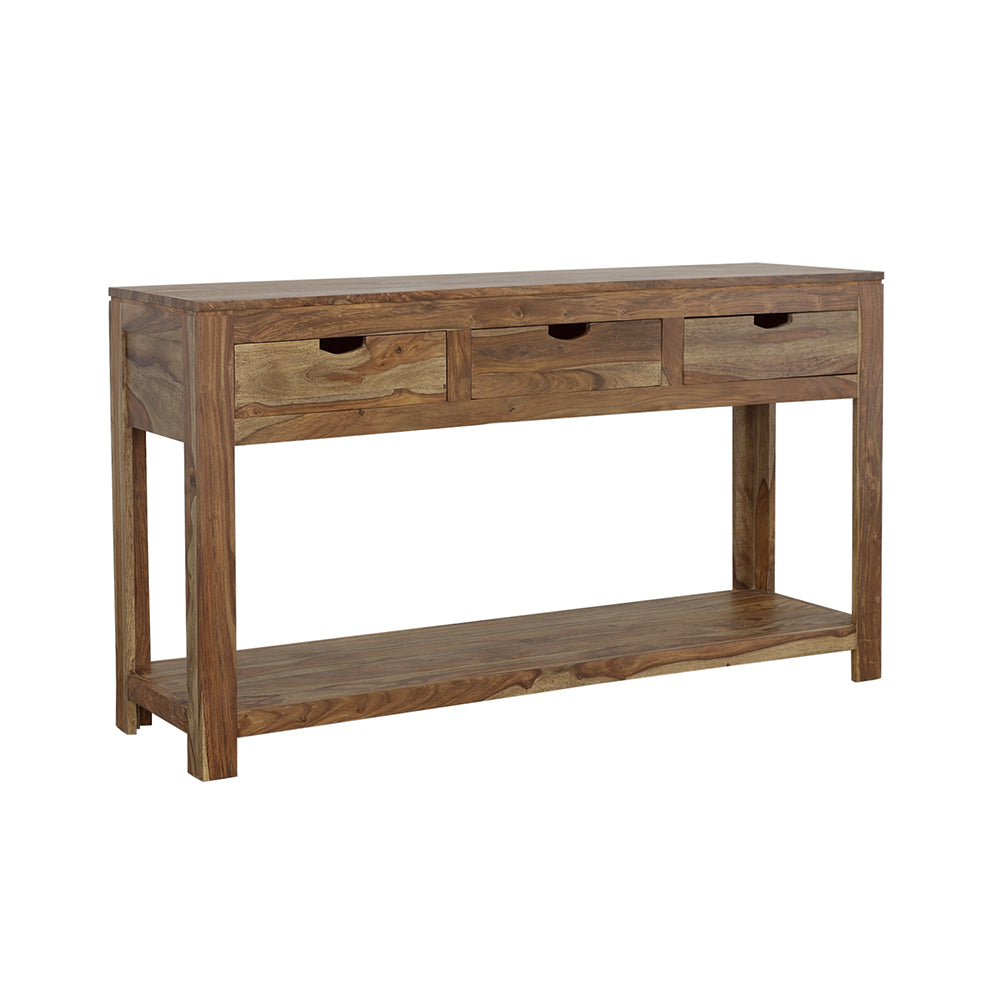 Furniture City Houma - Coaster - Esther 3-drawer Wood Console Table Natural Sheesham - 952853