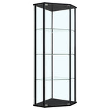 Furniture City Houma - Coaster - Zenobia 4-shelf Curio Cabinet Display Case Black - 953234