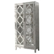 Furniture City Houma - Coaster - Mckellen 2-door Wood Trellis Tall Cabinet Distressed White - 953375