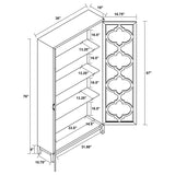 Mckellen 2-door Wood Trellis Tall Cabinet Distressed White