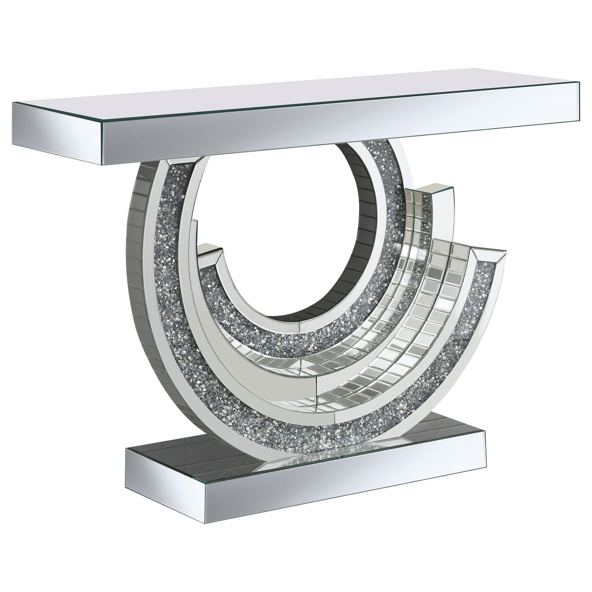 Furniture City Houma - Coaster - Imogen Sculptural Mirrored Entryway Console Table Silver - 953422